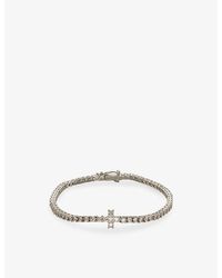 Gld - Cross 14Ct Plated And Cubic Zirconia Tennis Bracelet - Lyst