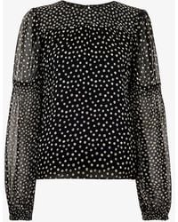 Whistles - Speckled Polka-dot Woven Top - Lyst