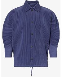Homme Plissé Issey Miyake - Pleated Relaxed-fit Knitted Shirt X - Lyst