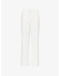 4th & Reckless - Tilde Welt-pocket Straight-leg Mid-rise Cotton Trousers - Lyst