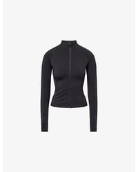 ADANOLA - Ultimate Zip-Through Stretch-Woven Top - Lyst