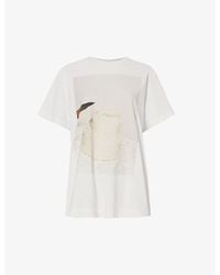 Simone Rocha - Photographic-print Short-sleeved Cotton-jersey T-shirt - Lyst