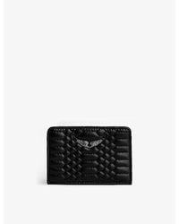 Zadig & Voltaire - Quilted-leather Emblem-detail Card Holder - Lyst