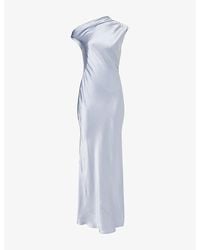 Reformation - Razele Off-Shoulder Silk Maxi Dress - Lyst