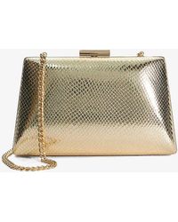 Dune - Bellaria Angled Faux-leather Clutch - Lyst
