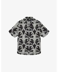 AllSaints - Motif Graphic-Print Short-Sleeve Woven Shirt - Lyst