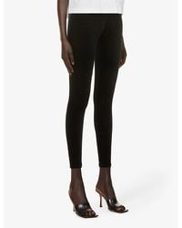 Commando - High-Rise Elasticated-Waistband Velvet Leggings - Lyst