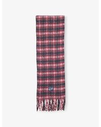 Damson Madder - Brushed Fluffy Wool-Blend Scarf - Lyst