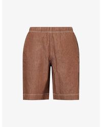 Paul Smith - Logo-Patch Slip-Pocket Cotton Shorts - Lyst