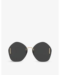 Gucci - GG1203S Round-frame Metal Sunglasses - Lyst