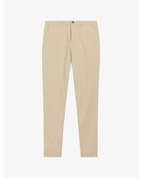 Ted Baker - Textured Regular-fit Stretch-cotton Chinos - Lyst