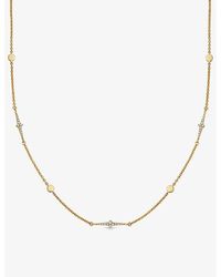 Astley Clarke - Luna 18ct Yellow Gold-plated Vermeil Sterling-silver And Sapphire Chain Necklace - Lyst