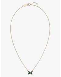 Chaumet - Jeux De Liens 18Ct Rose- 0.004Ct Brilliant-Cut Diamond And Malachite Pendant Necklace - Lyst