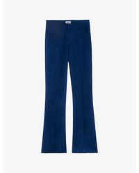 Zadig & Voltaire - Pistol High-rise Flared-leg Woven Trousers - Lyst