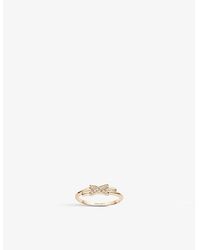 Chaumet - Jeux De Liens 18Ct Rose- And 0.05Ct Brilliant-Cut Diamond Ring - Lyst