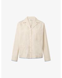 Nué Notes - Hardy Embroidered-trim Cotton Shirt - Lyst
