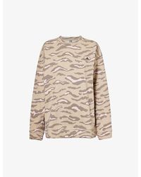 adidas By Stella McCartney - Truecasuals Zebra-print Organic-cotton Sweatshirt - Lyst