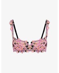 Savage x Fenty - Sun Tide Floral-Lace Unlined Balconette Bra - Lyst