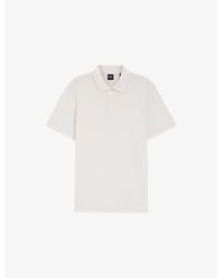 BOSS - Short-Sleeved Textured Cotton Polo Shirt - Lyst