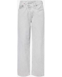 Agolde - Criss Cross Wide-leg Mid-rise Organic-cotton Jeans - Lyst