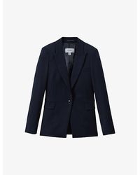 Reiss - Gabi Single-Breasted Stretch-Woven Blazer - Lyst