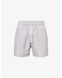 Arne - Wave Drawstring Swim Shorts - Lyst