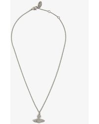 Vivienne Westwood - Grace Bas Relief Brass And Cubic Zirconia Necklace - Lyst