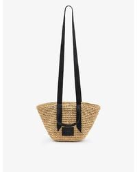 AllSaints - Celayne Logo-Debossed Mini Straw Tote - Lyst