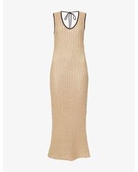 SIR. - Ellinor Open-Knit Cotton Maxi Dress - Lyst