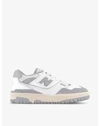 New Balance - Bb550 Logo-embossed Leather Low-top Trainers - Lyst