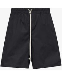 Rick Owens - Drawstring-waistband Mid-rise Stretch-cotton Shorts - Lyst