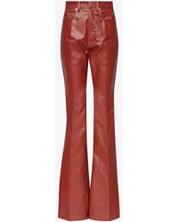Rick Owens - Coated High-rise Slim-fit Cotton-blend Jeans - Lyst