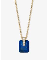 Astley Clarke - Deco 18Ct Vermeil, Sapphire And Lapis Pendant Necklace - Lyst