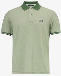 C.P. Company - Brand-embroidered Cotton-blend Polo Shirt - Lyst