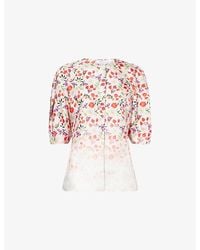 Gabriela Hearst - Edify Floral-Print Silk Top - Lyst