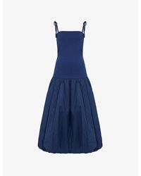 Amy Lynn - Alexa Puffball Stretch-Cotton Midi Dress - Lyst