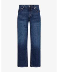 7 For All Mankind - Calie Straight Ankle Cotton Denim Jeans - Lyst