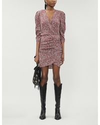 Ba&sh Crystal Floral-printed Crepe Mini Dress - Multicolour