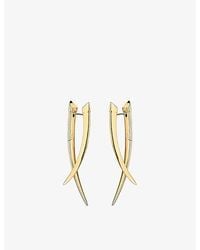Shaun Leane - Sabre Crossover-Plated Sterling Earrings - Lyst
