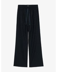 Zadig & Voltaire - Poma Satin-Stripe Elasticated-Waist Stretch-Woven Trousers - Lyst