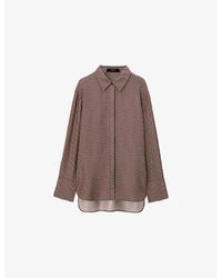 JOSEPH - Joe Abstract-Print Lyocell And Silk Blouse - Lyst