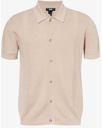 PAIGE - Mendez Short-sleeve Cotton And Linen-blend Knit Shirt Xx - Lyst