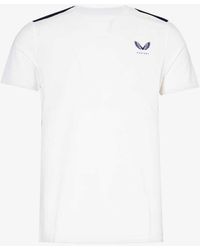Castore - Brand-print Contrast-panel Mesh T-shirt Xx - Lyst