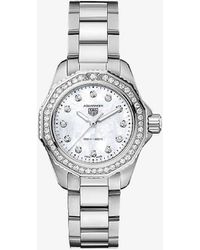 Tag Heuer - Wbp1417.ba0622 Aquaracer Stainless-steel And 0.55ct Diamond Quartz Watch - Lyst
