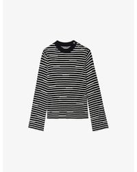 Zadig & Voltaire - Striped Knitted Wool And Cashmere Jumper - Lyst