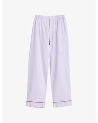 Hay - Outline Contrast-Piping Cotton Pyjama Trousers - Lyst