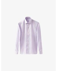 Eton - Cutaway-Collar Single-Cuff Contemporary-Fit Cotton-Twill Shirt - Lyst
