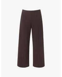 Whistles - Camilla Wide-Leg Cropped High-Rise Stretch-Woven Trousers - Lyst