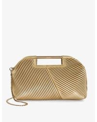 Dune - Ebec Pleated Metallic Faux-leather Clutch Bag - Lyst