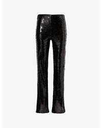 GOOD AMERICAN - Sequin-embellished Regular-fit High-rise Stretch-woven Trousers - Lyst